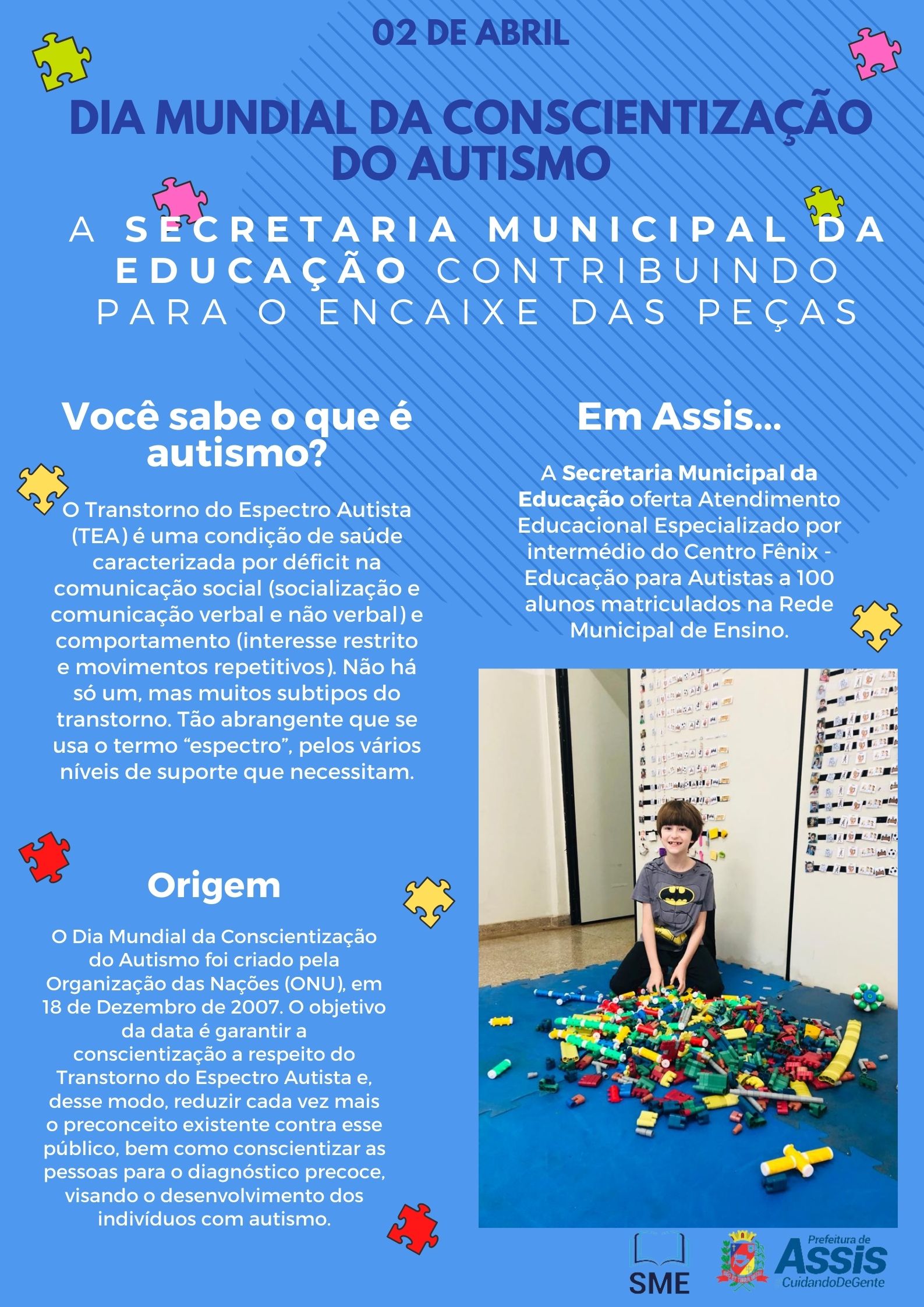 02 de Abril - Dia Mundial da Conscientizao do Autismo