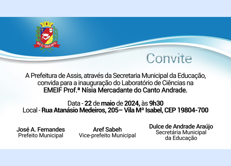 Inaugurao do Laboratrio de Cincias na EMEIF Prof. Nsia Mercadante do Canto Andrade