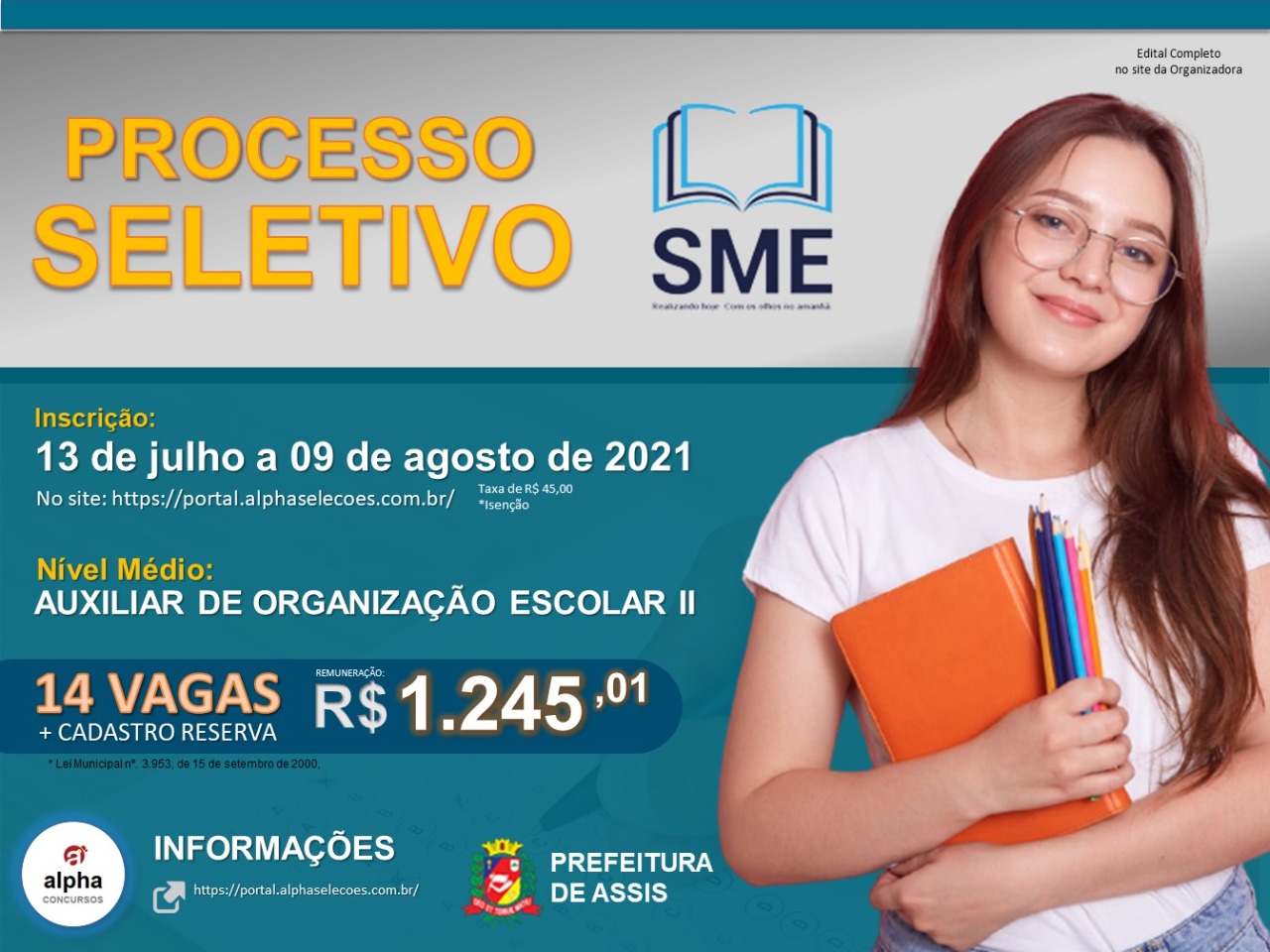 SME - SP: Inscrições abertas para contratação de Auxiliar Técnico