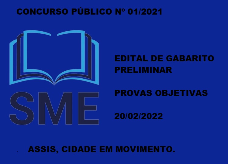 EDITAL DE GABARITO PRELIMINAR DO CONCURSO PÚBLICO Nº 01/2021