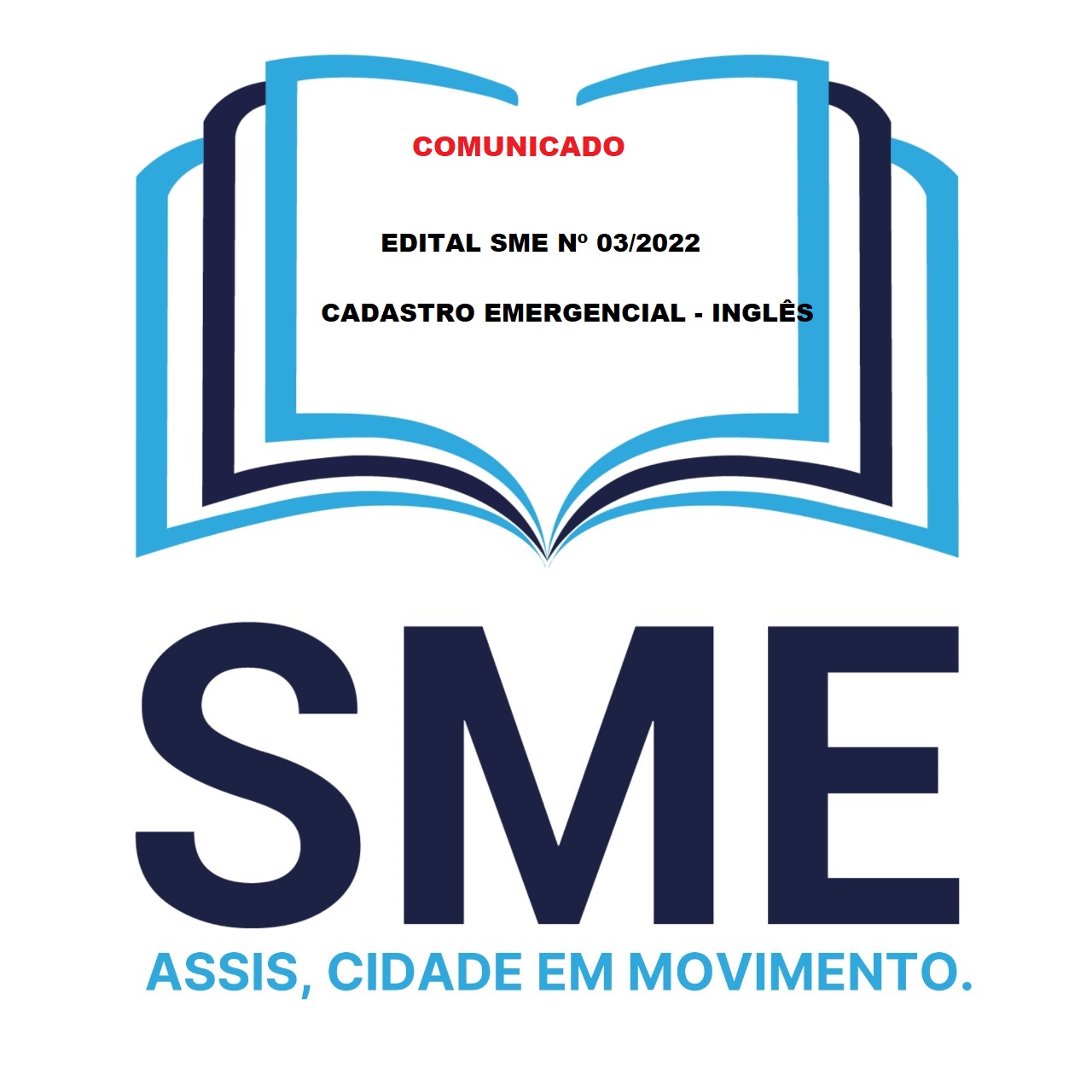 EDITAL SME Nº 03/2022 - CADASTRO EMERGENCIAL - INGLÊS